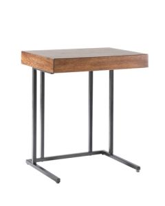 Wynn - Pull Up Table With Storage Compartment 22X16X26" - Pecan