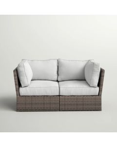 Patio Loveseat With Cushions - Espresso