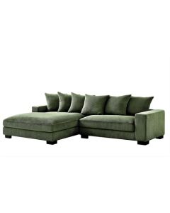Luxe - Oversized 2 Piece Left Facing Sectional Couches For Living Room, L Shaped Sofa With Chaise - Dark Green
