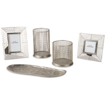 Ashley - Silver Finish Dympna Accessory Set (5/CN)