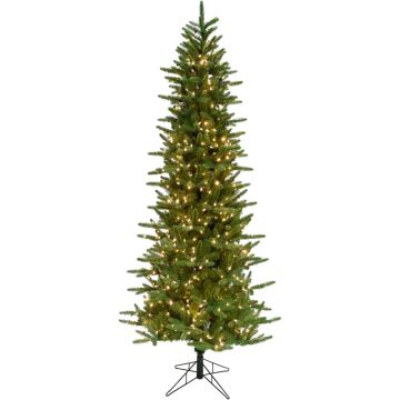 Fraser Hill Farm 7.5' Carmel Pine Christmas Tree - 8F Clear LED Lights, EZ Connect
