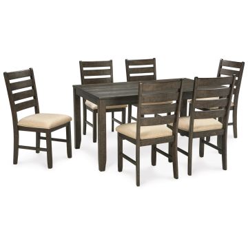 Ashley - Rokane Dining Room Table Set (7/CN)