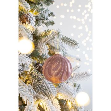Christmas Ball Ornaments, Glass Decorative Hanging Ball Christmas Tree Ornaments For Holiday Party Decorations (Set of 6) - Purple