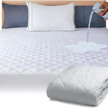 Continental Bedding - Waterproof Mattress Protector Sheet - Quilted Fitted Cover Premium Cotton Bed Pad Topper Up to 18 Inches Deep Machine Washable 300 Thread Count Full Size