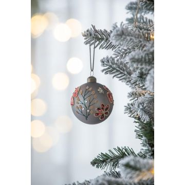 Christmas Ball Ornaments, Glass Decorative Hanging Ball Christmas Tree Ornaments For Holiday Party Decorations (Set of 6) - Multi