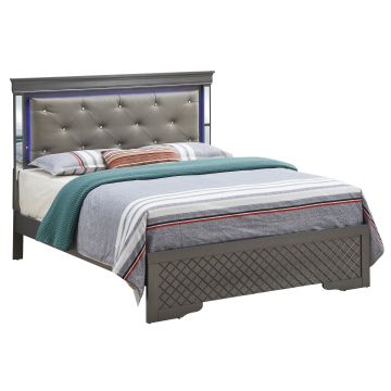 King Elegant Bed - Metalic Black