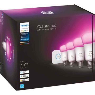 Philips Hue - White and Color Ambiance Bluetooth Smart LED Starter Kit