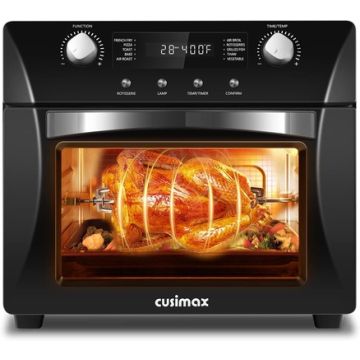 Cusimax Air Fryer Oven Countertop, 10-in-1 Convection Oven (Black)