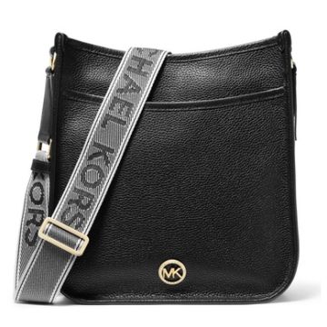 Michael Kors Luisa Large Signature Logo Messenger Bag -  Black
