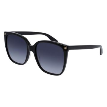 Gucci Women's Rectangular Sunglasses - Black/Grey