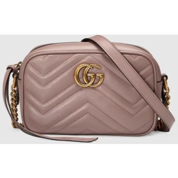 Gucci GG Marmont Mini Shoulder Bag - Dusty Pink