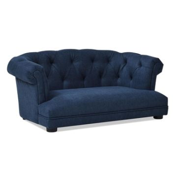 Kiki - Chesterfield Dog Sofa Bed Medium-Blue