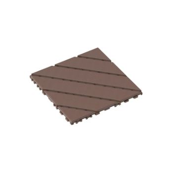 Durable Plastic Interlocking Deck Tiles, Waterproof Outdoor And Indoor Use-Dark Brown