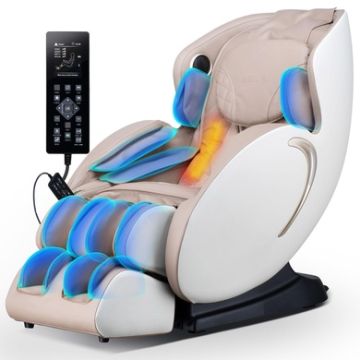 Bosscare - 3D Zero Gravity Massage Chair, Full Body Shiatsu Recliner With App-Beige