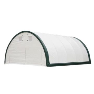 Single Truss Arch Storage PE Shelter-White