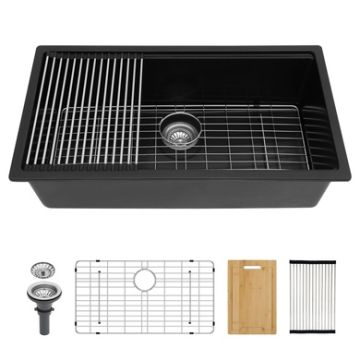 Kitchen Sink Workstation Undermount - Black