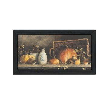 "Pumpkin & Pods" by Artisan John Rossini Wall Art with Black Frame, Multicolor