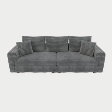 3 Seat Sofa, Convertible Deep Seat Sofa Lounge Chair For Living Room - Gray