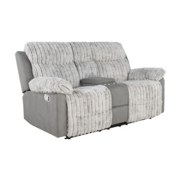 Bruni - Console Reclining Loveseat With Manual Recline - Gray