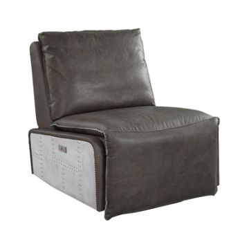 Metier - Power Motion Recliner - Gray / Aluminum