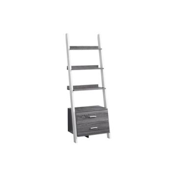 Bookshelf, Bookcase, Etagere, Ladder, 4 Tier, For Office, Contemporary & Modern - Gray