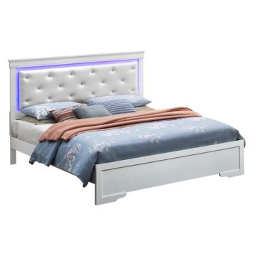 Queen Bed Elegant - Silver Champagne