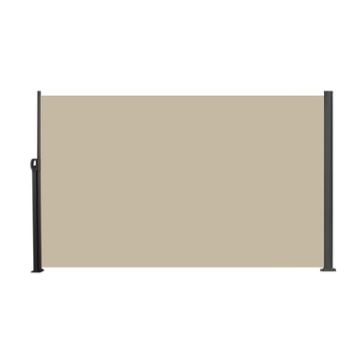 Retractable Side Awning Waterproof And UV Resistant Privacy Screen For Patio Balcony Garden Polyester With Frame - Beige