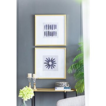 Grace Purple Agate Shadow Boxes Wall Art (Set of 2) - Multicolor