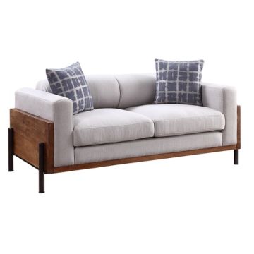Pelton - Loveseat With 2 Toss Pillows - Walnut