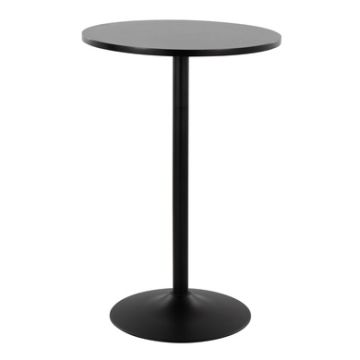 Pebble - Mid-Century Modern Table Adjusts From Dining To Bar - Black