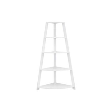 Corner Bookshelf, Bookcase, Etagere, 4 Tier, Office, Contemporary & Modern - White