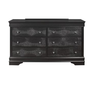 Shaker - Crocodile Metallic Dresser - Gray