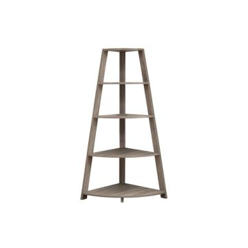 Bookshelf, Bookcase, Etagere, Corner, 4 Tier, Office, Versatile Placement - Taupe