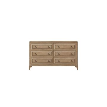 Modern 6 Drawer Dresser - Sand
