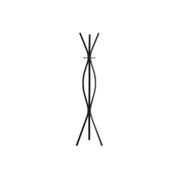 Coat Rack, Hall Tree, Free Standing, 3 Hooks For Entryway, Contemporary & Modern - Black