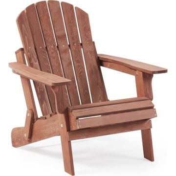 Oversize Outdoor Folding Adirondack Chair, Patio Chair For Garden Backyard Porch Pool Deck Firepit - Coffee