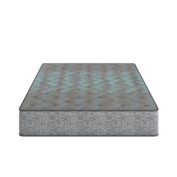 Comfort Care - 9" Queen Size, 2 Sided Foam Core Mattress, Medium Comfort - Gray / Blue