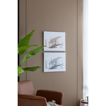 Large Rectangular Diptych Wall Art, Wall Decor For Living Room Bedroom Office Hallway (Set of 2) - Multicolor
