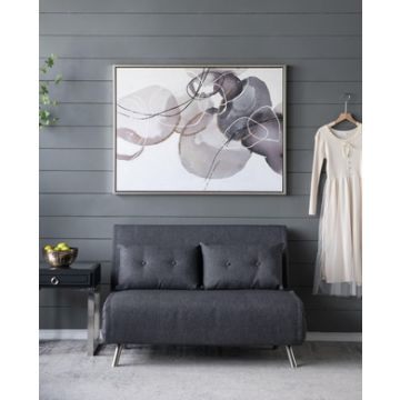 Large Modern Oil Painting, Hand Painted Abstract Watercolor Texture - Multicolor