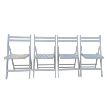 Folding Special Event Chairs, Foldable Style (Set of 4) - White
