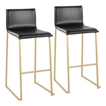 Mara - Contemporary Barstool (Set of 2) - Gold / Black
