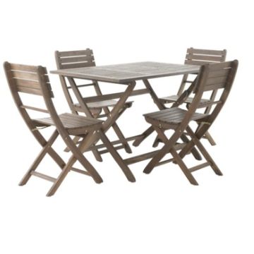 Positano - Foldable Dining Set - Gray