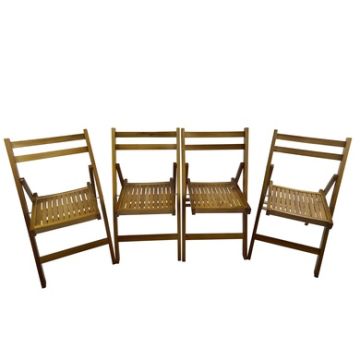 Folding Special Event Chairs, Foldable Style (Set of 4) - Honey