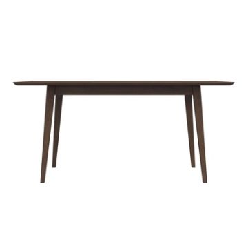 Levi - Modern Style Rectangular Dining Kitchen Table - Dark Brown / White