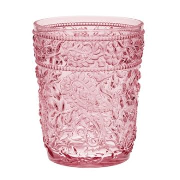 Paisley - Acrylic Glasses Drinking (Set of 4) Dof, Bpa Free, 13Oz - Pink