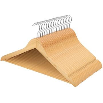 MegaChef 20 Piece Acacia Wood Swivel Hook Hanger Set in Light Brown