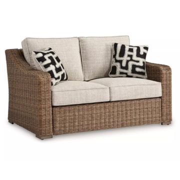 Ashley- Beachcroft Outdoor Loveseat with Cushion