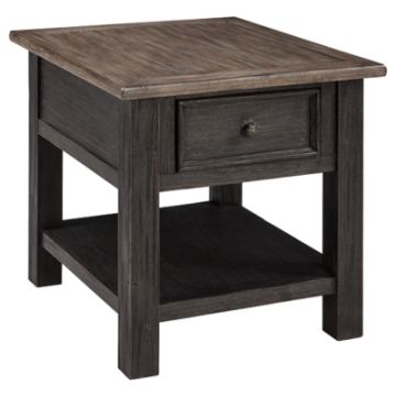 Ashley - Grayish Brown/Black Tyler Creek Rectangular End Table