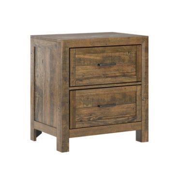 Pine Valley Caramel Brown 2-Drawer Nightstand