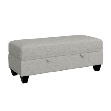 Dawson Pebble Gray Storage Ottoman